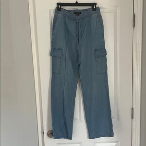 Sanctuary Light Blue Wide Leg Cargo Pants